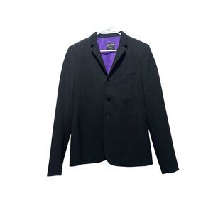 Jean Paul Gaultier Femme Wool Blazer Womens 12 Black Italy Office Career Luxury